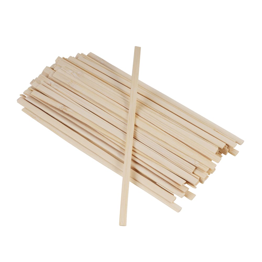 Rofson 5 1/2" Unwrapped Coffee Stirrers w/ Rounded Ends, Bamboo (BCS55SU)
