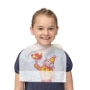 Rofson Disposable Poly Child Bib - 11" x 13", White w/ Clown Design (CCB200) thumbnail 5