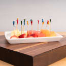 Rofson 2 3/4" Wood Regular Frill Toothpick, Assorted Colors (TRF101) thumbnail 4