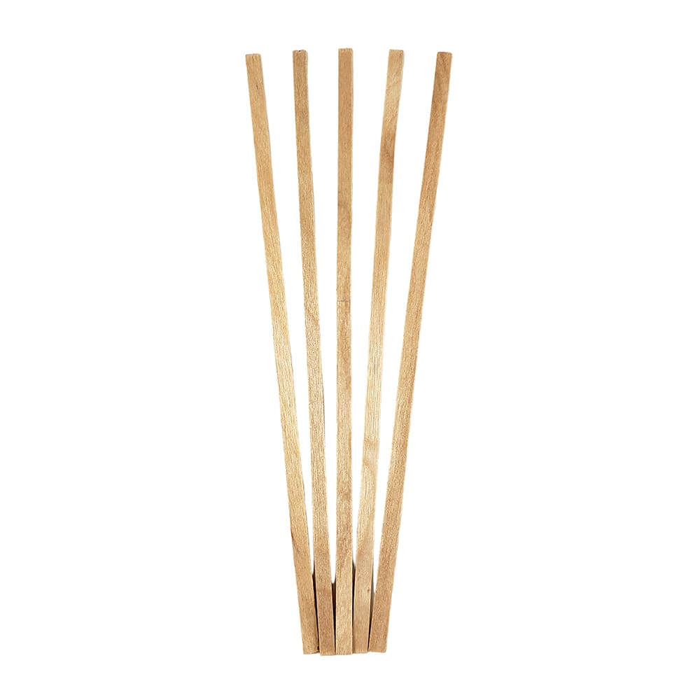 Rofson 7 1/2" Unwrapped Squared Coffee Stirrers, Wood (WCS75)