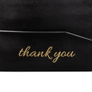 Risch Single-Panel Check Presenter - 5" x 9", Vinyl, Black w/Gold "Thank You" (1000P BLACK) thumbnail 4