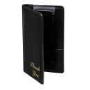 Risch Double-Panel Guest Check Holder - 5" x 9", Padded Vinyl, Black (5000PBLACKTHANKYOU) thumbnail 4