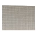 Risch Rectangular Woven Vinyl Placemat - 16" x 12", Metallic Taupe (GA-2004) thumbnail 2