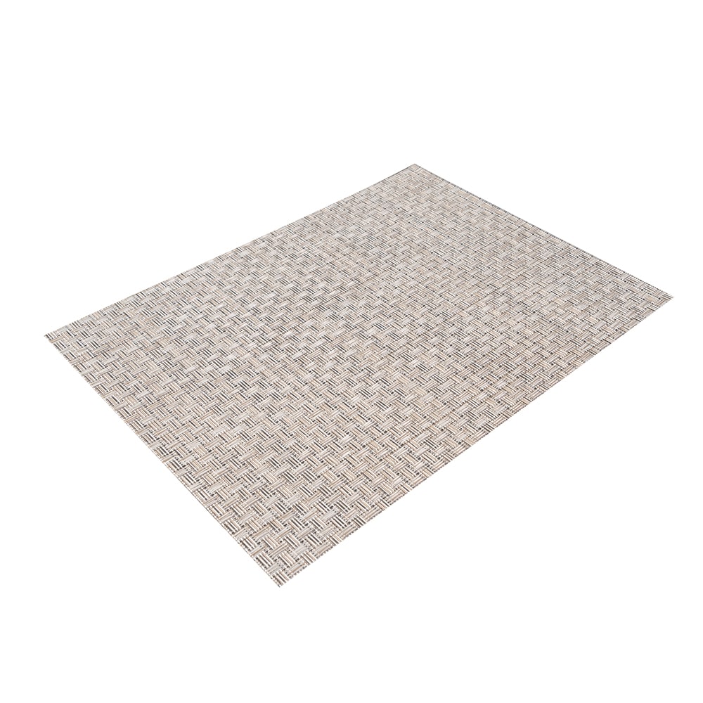 Risch Rectangular Woven Vinyl Placemat - 16" x 12", Beige (GA-4000)