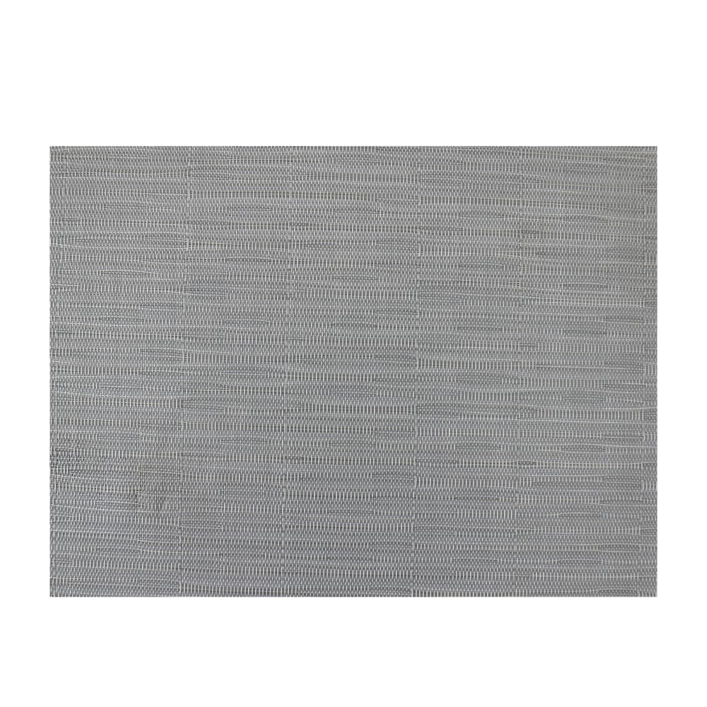 Risch Rectangular Woven Vinyl Placemat - 16" x 12", Grey (GA-7001)