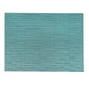 Risch Rectangular Woven Vinyl Placemat - 16" x 12", Aqua (GA-7002) thumbnail 2