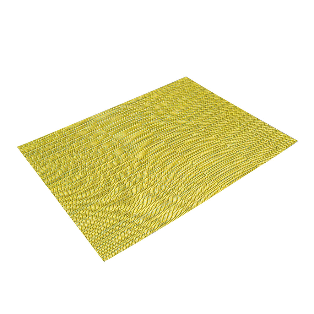 Risch Rectangular Woven Vinyl Placemat - 16" x 12", Lime Green (GA-7003)