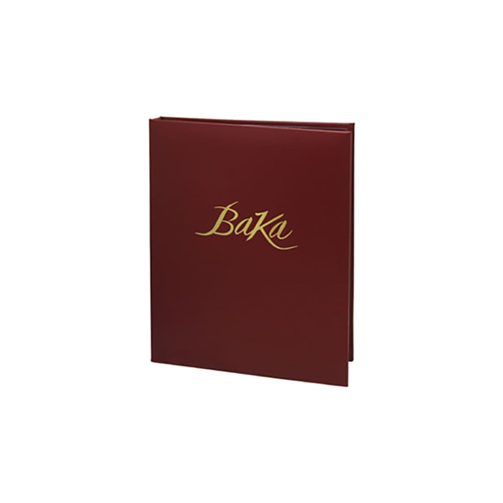 Risch 3 Ring Binder Pinehurst Menu Cover - 8 1/2" x 11", Faux Leather, Wine (PINE3RING-OM 8.5X11 WINE)
