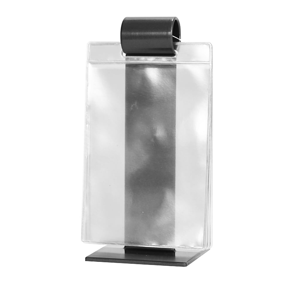 Risch Tabletop Roll Stand Menu Holder w/ (6) Clear Pockets - Plastic, Graphite (ROLLSTANDPACK GRAPHITE)