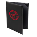Risch Double Fold Menu Cover - 8 1/2" x 11", Soft Leather, Black (TAM-2V8.5X11 BLK) thumbnail 5