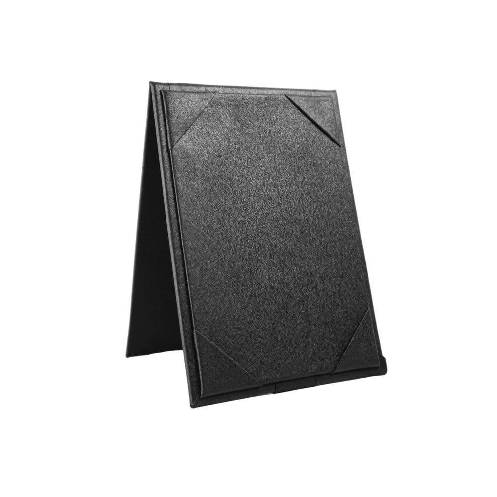 Risch Double Sided Tabletop Menu Tent - 4" x 6", Black (TENT 4X6)