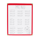 Risch Single Pocket Vinyl Menu Cover, 8 1/2"W x 11"H, Red Leatherette (TES 8.5X11) thumbnail 4