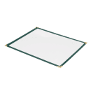 Risch Single Pocket Vinyl Menu Cover, 8 1/2"W x 11"H, Green Leatherette (TES 8.5X11) thumbnail 2