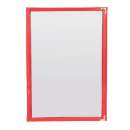 Risch Triple Pocket Vinyl Menu Cover, 8 1/2"W x 14"H, Red Leatherette (TET 8.5X14) thumbnail 2