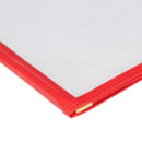 Risch Triple Pocket Vinyl Menu Cover, 8 1/2"W x 14"H, Red Leatherette (TET 8.5X14) thumbnail 6