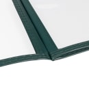 Risch Triple Pocket Vinyl Menu Cover, 8 1/2"W x 11"H, Green Leatherette (TETB 8.5X11) thumbnail 5