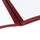 Risch Triple Pocket Vinyl Menu Cover, 8 1/2"W x 11"H, Maroon Leatherette (TETB 8.5X11) thumbnail 5