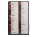 Risch Double Sided Tuscan Menu Board w/ Vinyl Pockets, 8 1/2" x 11", Black (TMB-1P2V 8.5X11 BLACK) thumbnail 2