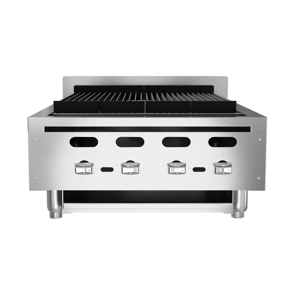 Wolf ACB25 25 1/8" Gas Charbroiler w/ (4) Burners & Cast Iron Grates - Manual, Liquid Propane