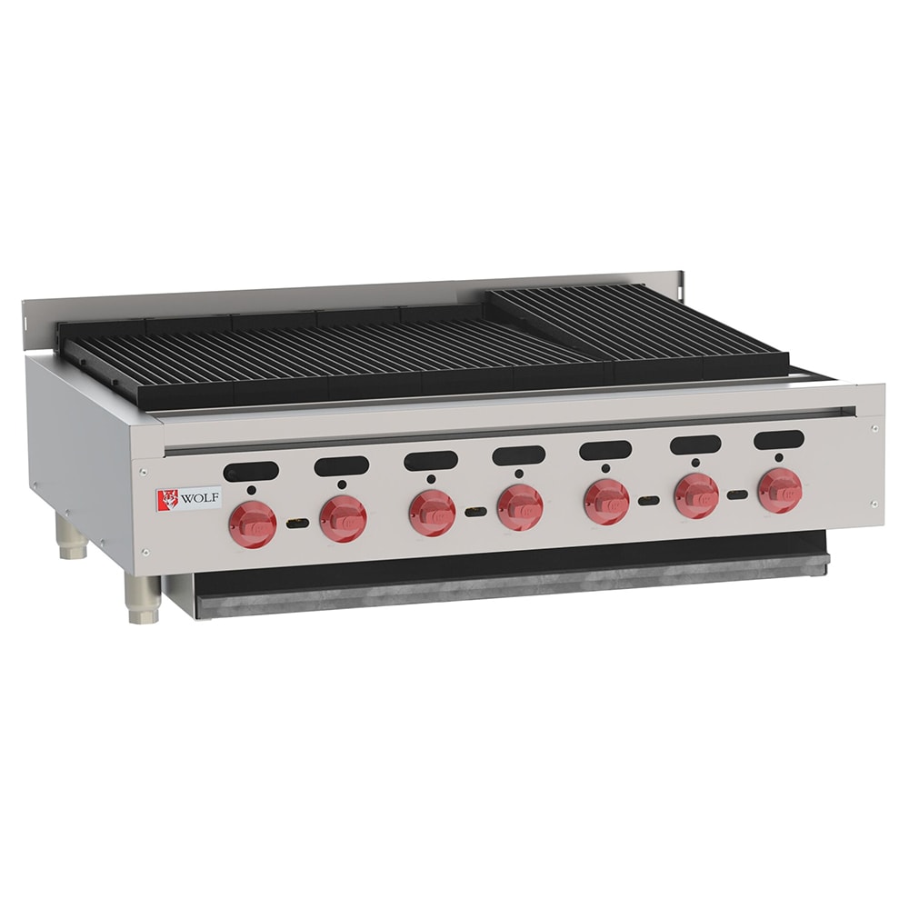 Wolf ACB36 36" Gas Charbroiler w/ (6) Burners & Cast Iron Grates, Liquid Propane