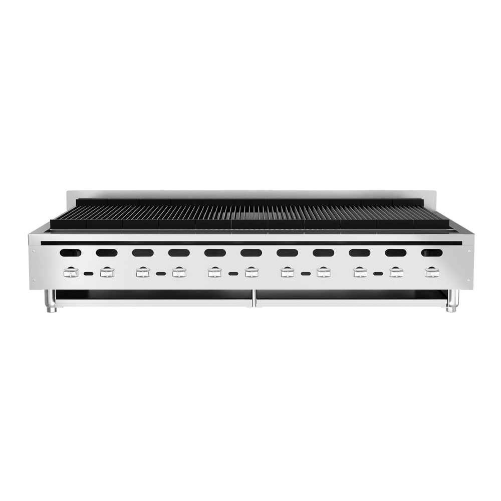 Wolf ACB60 62 1/8" Gas Charbroiler w/ (11) Burners & Cast Iron Grates - Manual, Liquid Propane