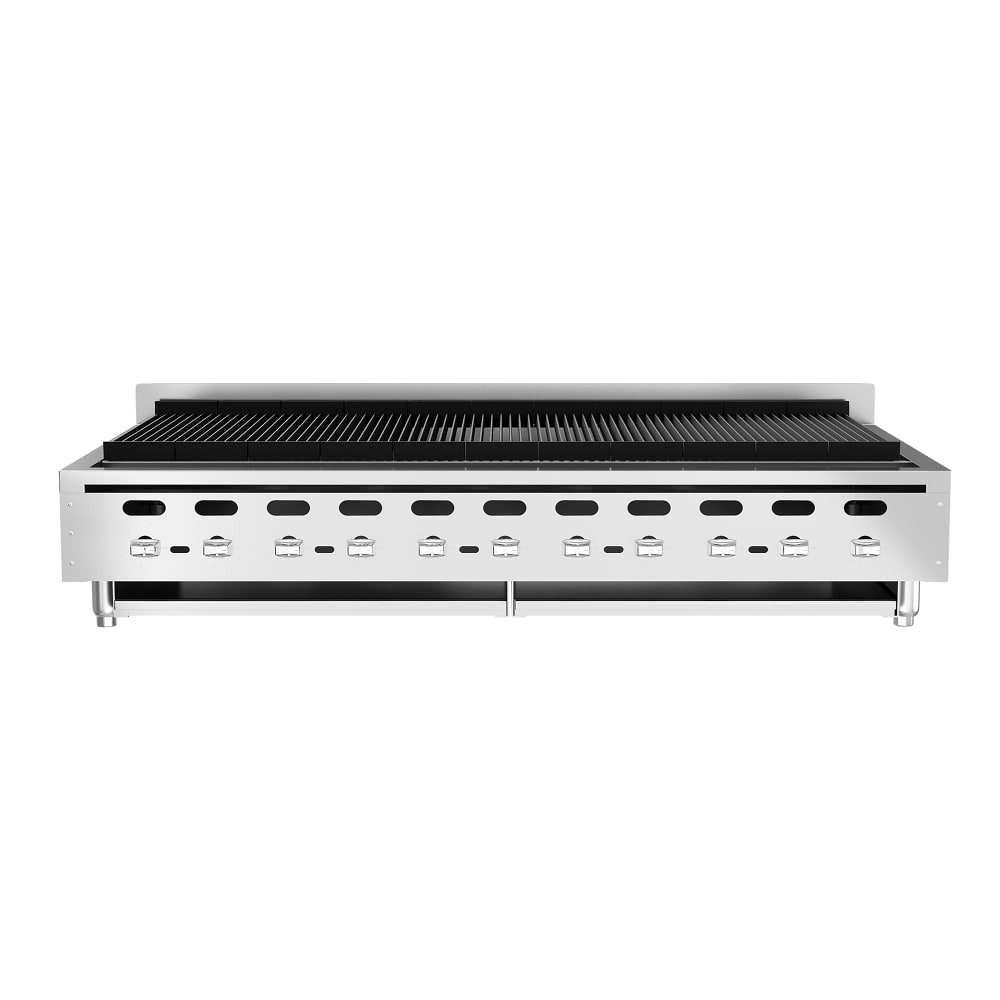 Wolf ACB60 62 1/8" Gas Charbroiler w/ (11) Burners & Cast Iron Grates - Manual, Natural Gas