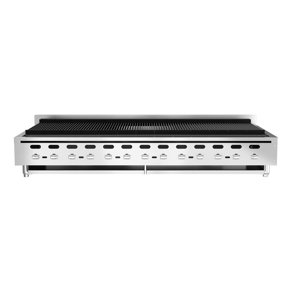Wolf ACB72 72 1/8" Gas Charbroiler w/ (13) Burners & Cast Iron Grates - Manual, Liquid Propane