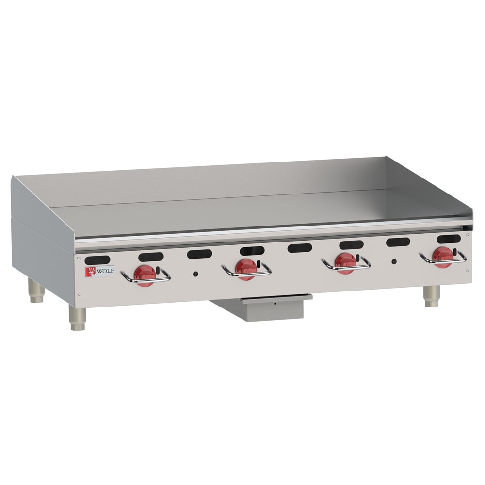 Wolf AGM48 48" Gas Griddle w/ Manual Controls - 1" Steel Plate, Liquid Propane
