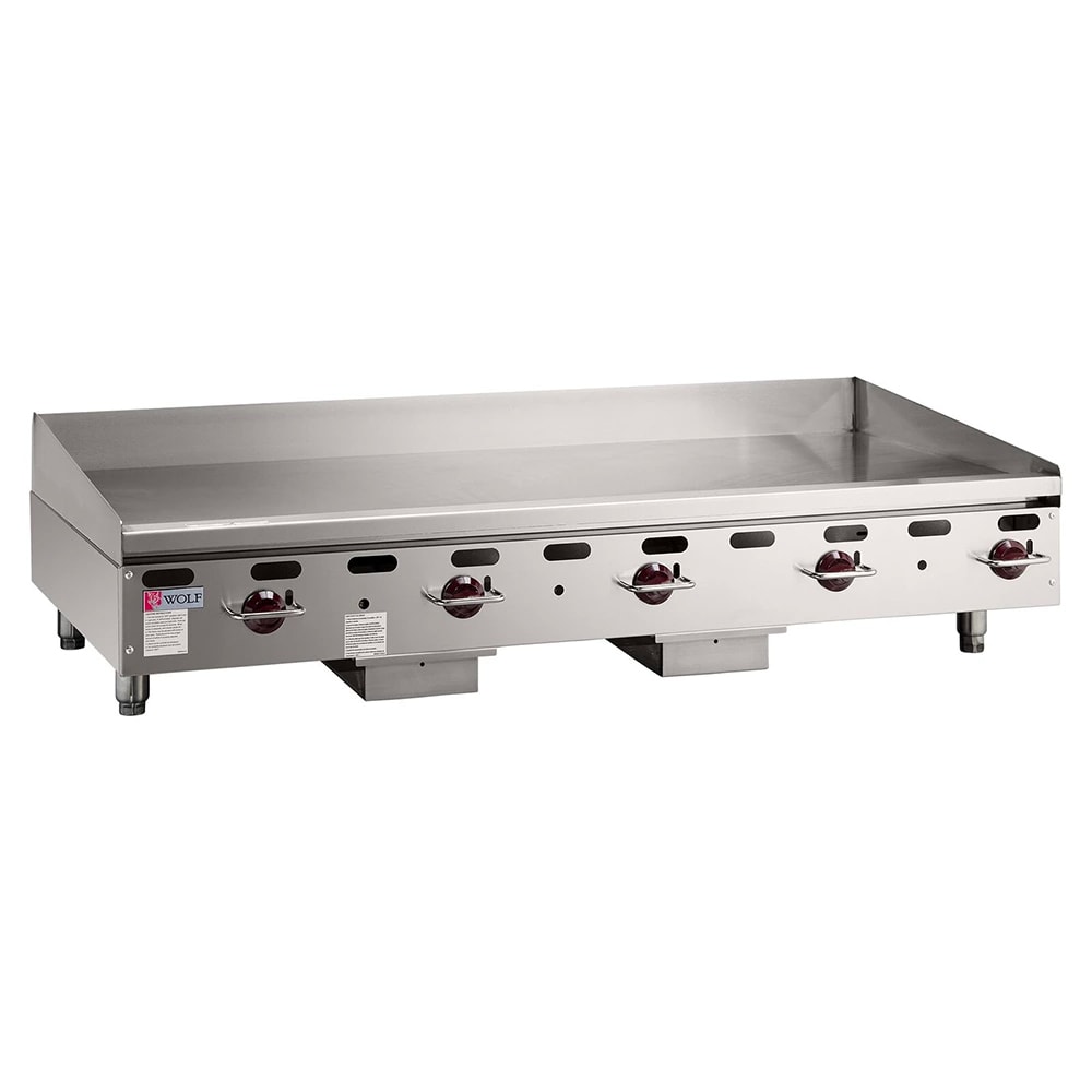 Wolf AGM72 72" Gas Griddle w/ Manual Controls - 1" Steel Plate, Natural Gas