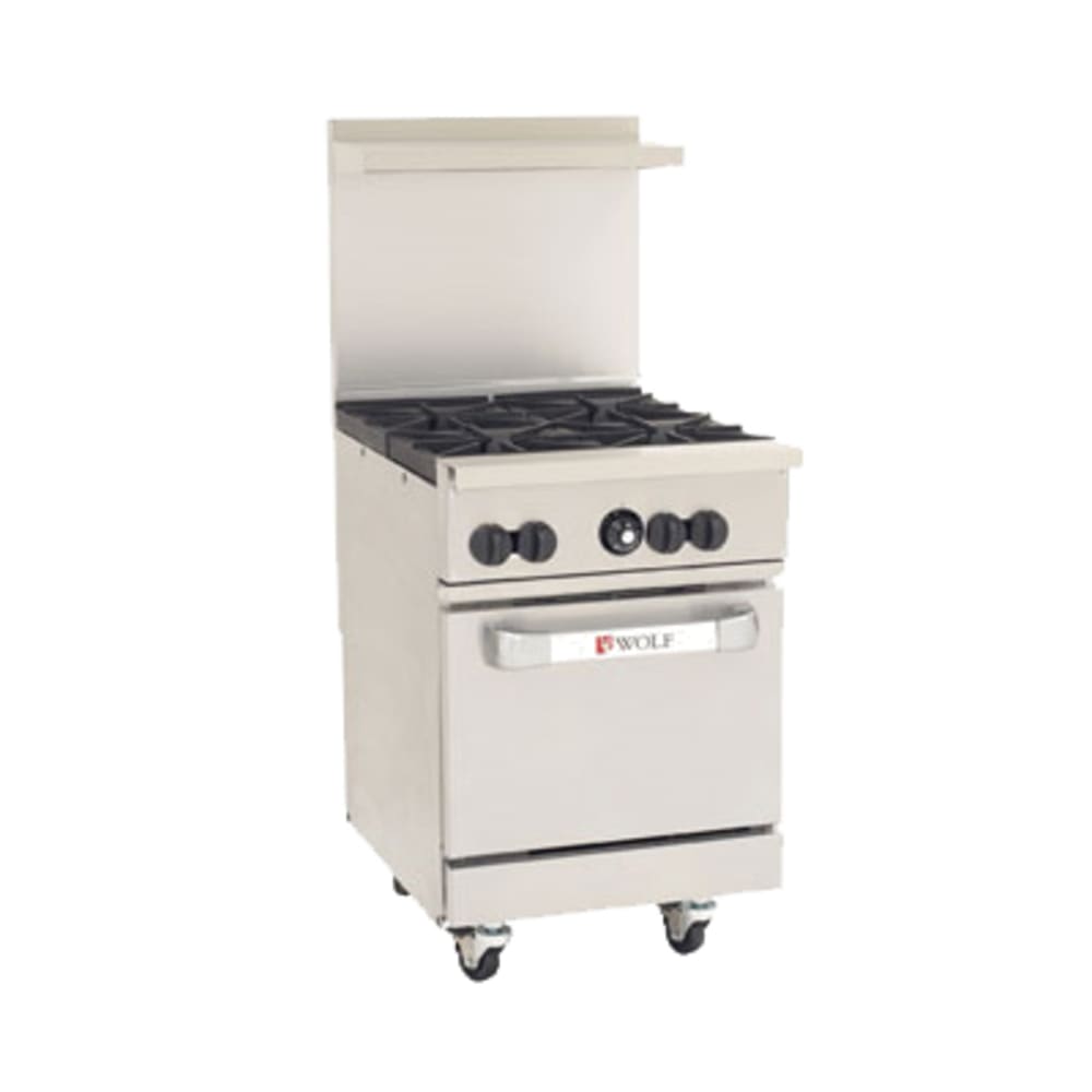 Wolf C24S-4B 24" 4 Burner Gas Range w/ Standard Oven, Natural Gas