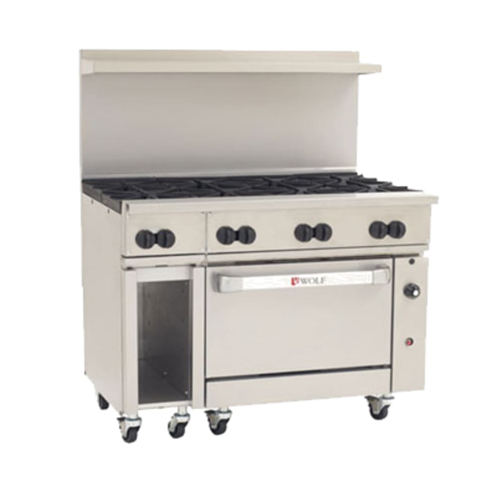 Wolf C48S-8B 48" 8 Burner Gas Range w/ Standard Oven, Liquid Propane