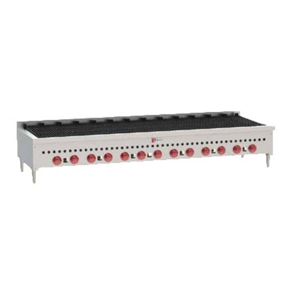 Wolf SCB72 72" Gas Charbroiler w/ Cast Iron Grates - Manual, Liquid Propane