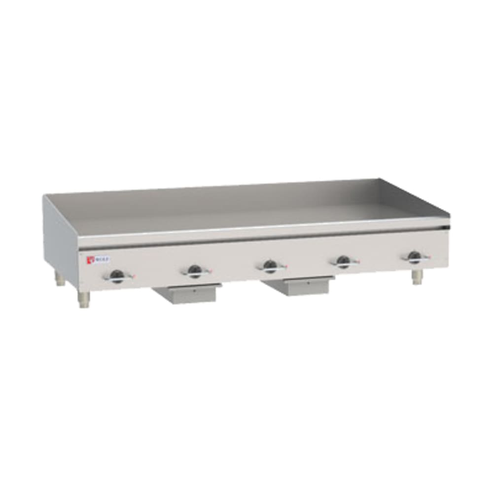 Wolf WEG60E 60" Electric Griddle w/ Thermostatic Controls - 1/2" Steel Plate, 240v/3ph