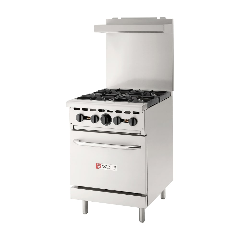 Wolf WX24-4BP 24" 4 Burner Gas Range w/ Standard Oven, Liquid Propane