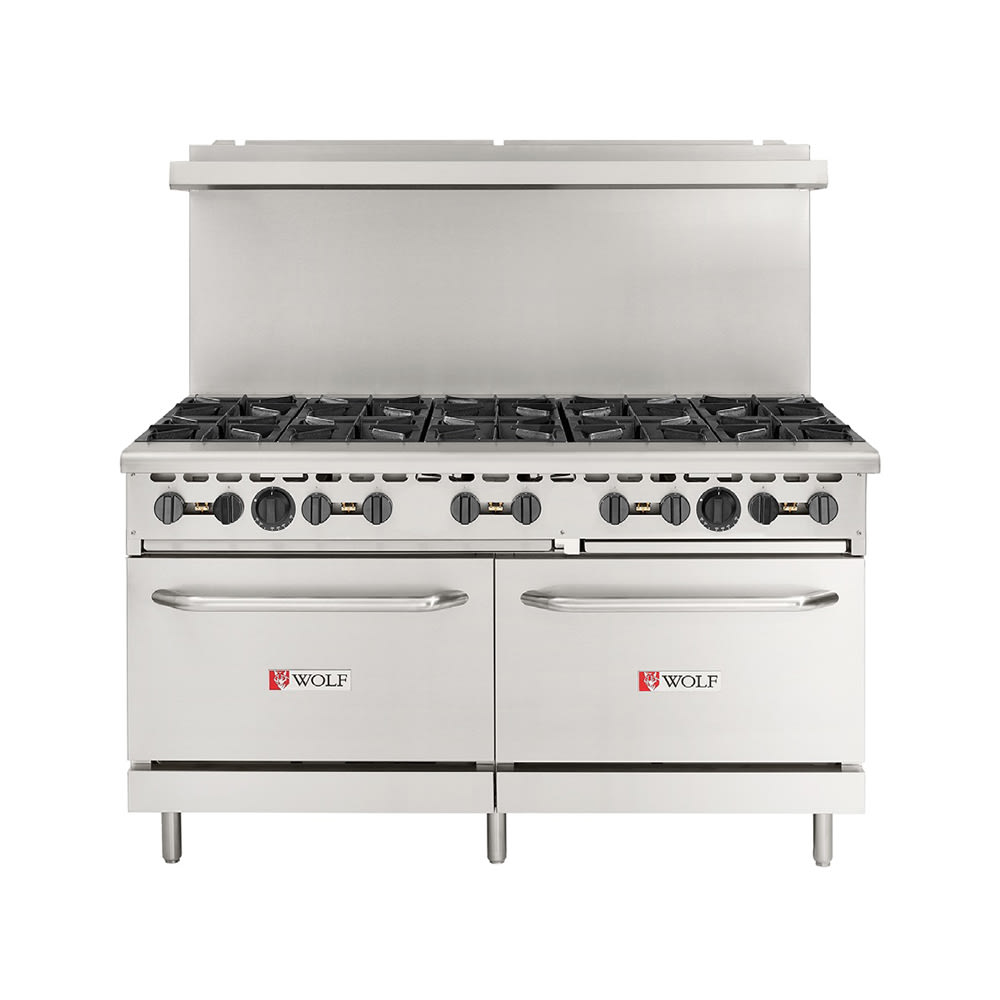 Wolf WX60-10BN 60" 10 Burner Gas Range w/ (2) Standard Ovens, Natural Gas