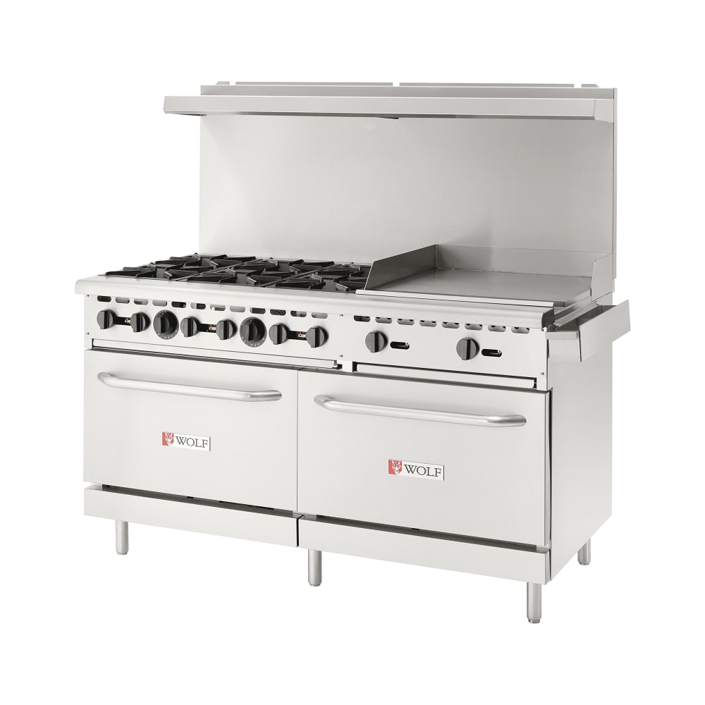 Wolf WX60F-6B24GN 60" 6 Burner Gas Range w/ Griddle & (2) Standard Ovens, Natural Gas