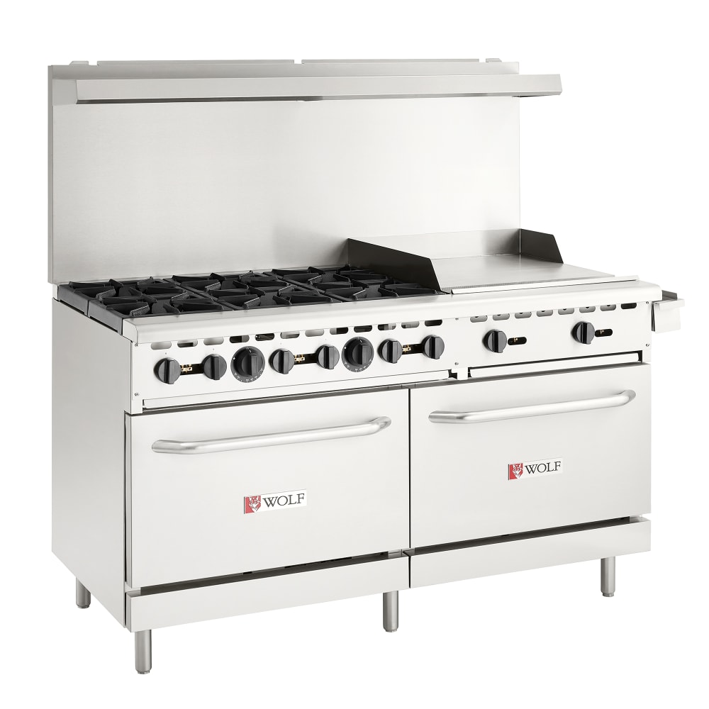 Wolf WX60F-6B24GP 60" 6 Burner Gas Range w/ Griddle & (2) Standard Ovens, Liquid Propane