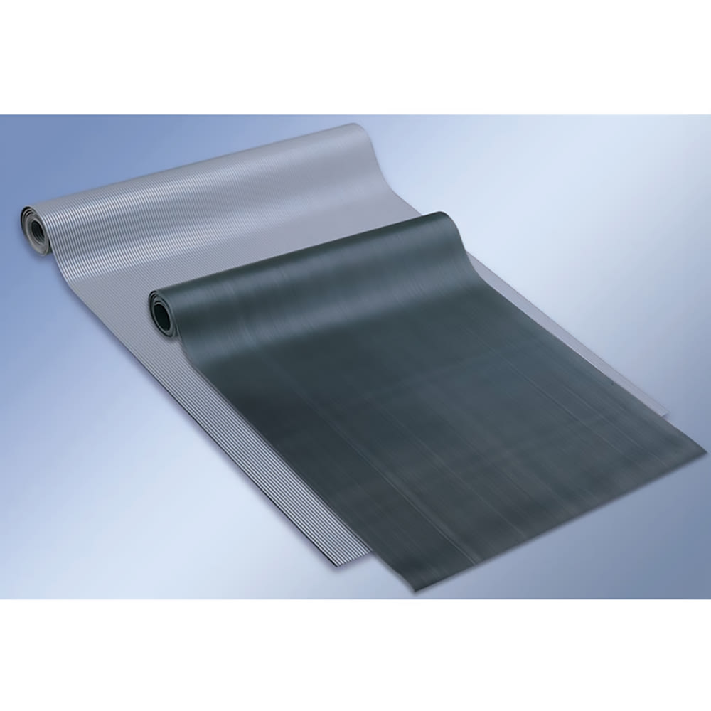 Cactus Mat 1010R-C4 Deep Groove Corrugated Runner - 4' x 105', Vinyl, Black