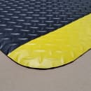 Cactus Mat 1053M-23 BLK Cushion Diamond-Dekplate w/ Yellow Edge - 2' x 3', Vinyl, Black thumbnail 2