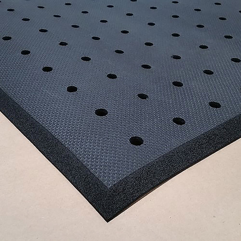 Cactus Mat 2200R-C3H Black Cloud Runner w/ Drain Holes - 3' x 75', Nitrile, Black