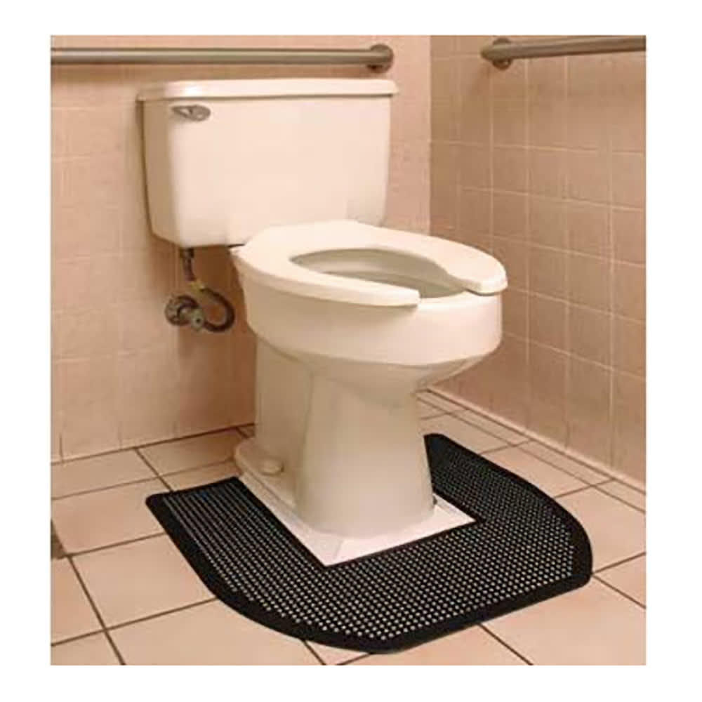 Cactus Mat 402C-C Sani-Mate Disposable Commode Mat - 1 4/5' x 1 15/16', Black