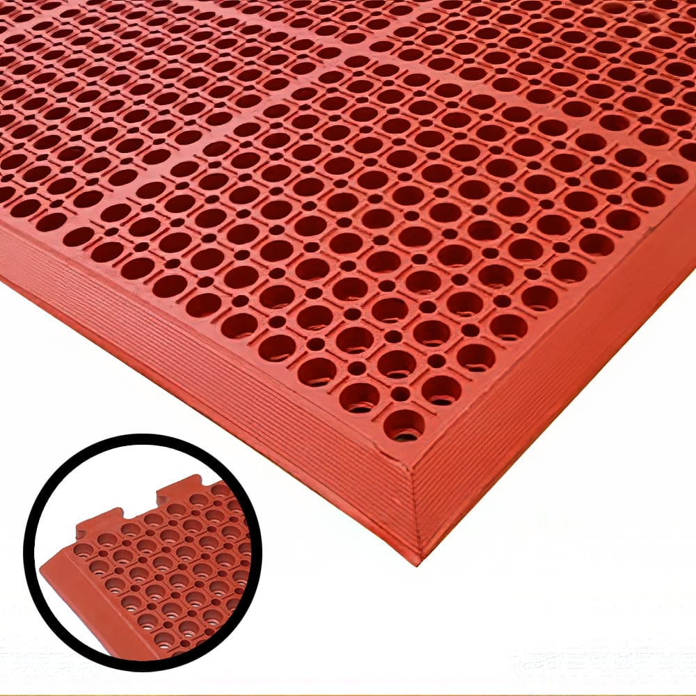 Cactus Mat 4420-RCWB VIP Duralok Mat w/ Bevel - Center, 3' x 5', Red