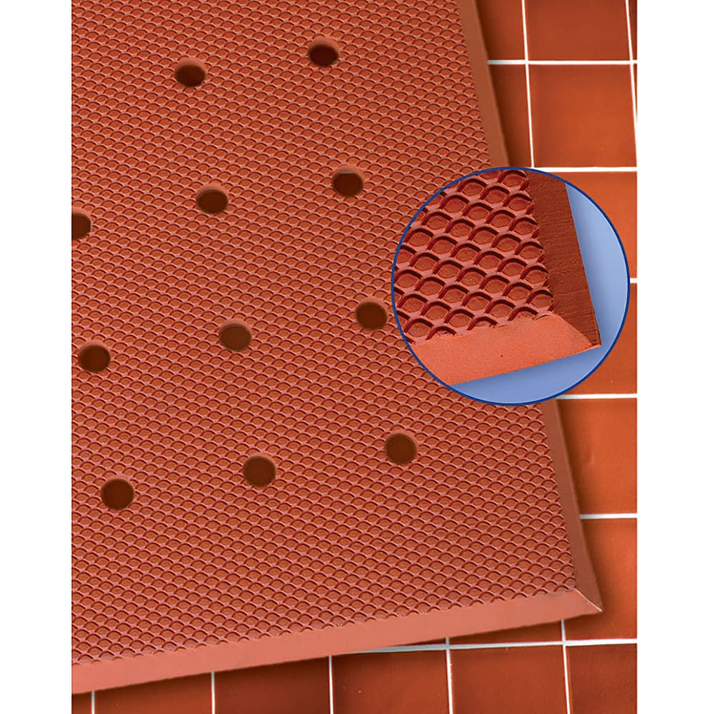 Cactus Mat 5000-R35 VIP Red Cloud Anti Fatigue Mat - 3' x 5', Rubber, Red