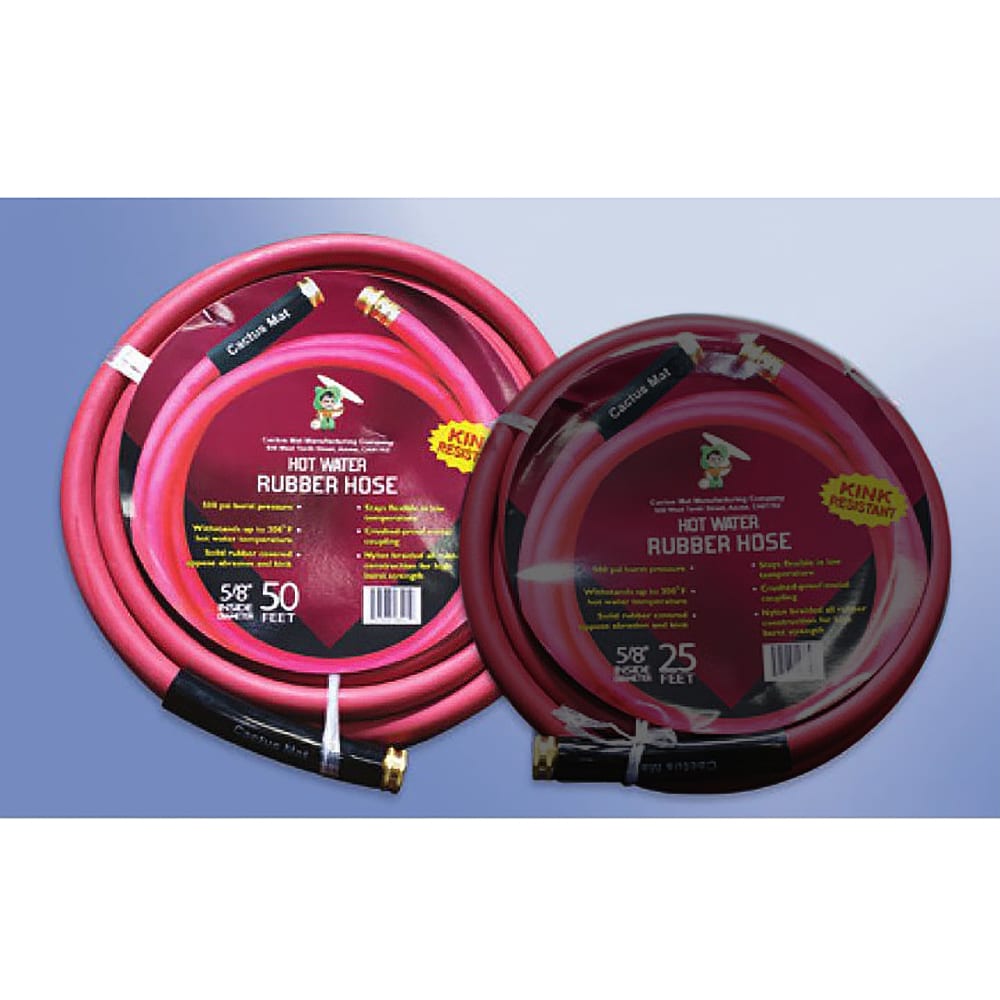 Cactus Mat 724547-EA Hot Water Hose - 50' x 3/4 Inside Diameter, Red