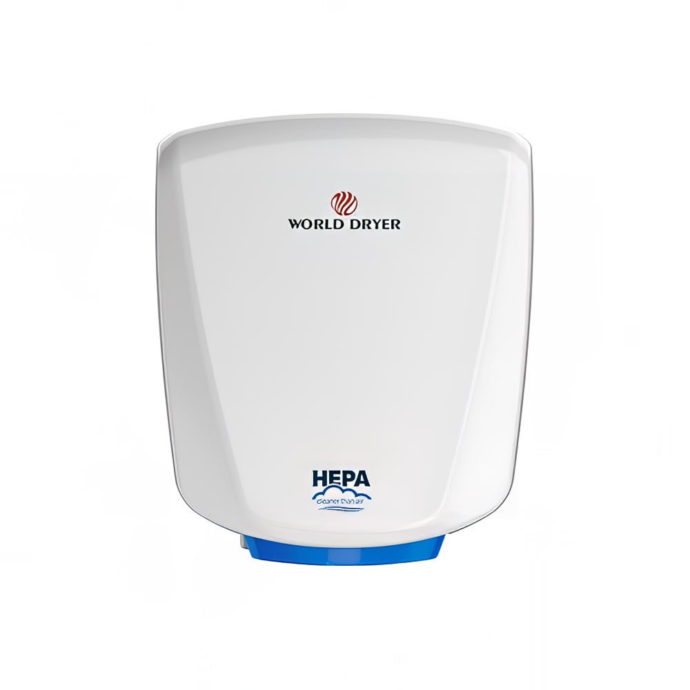 World Dryer Q-974A2 Automatic Hand Dryer w/ 12 Second Dry Time - Aluminum, White, 120v/208-240v/277v/1ph
