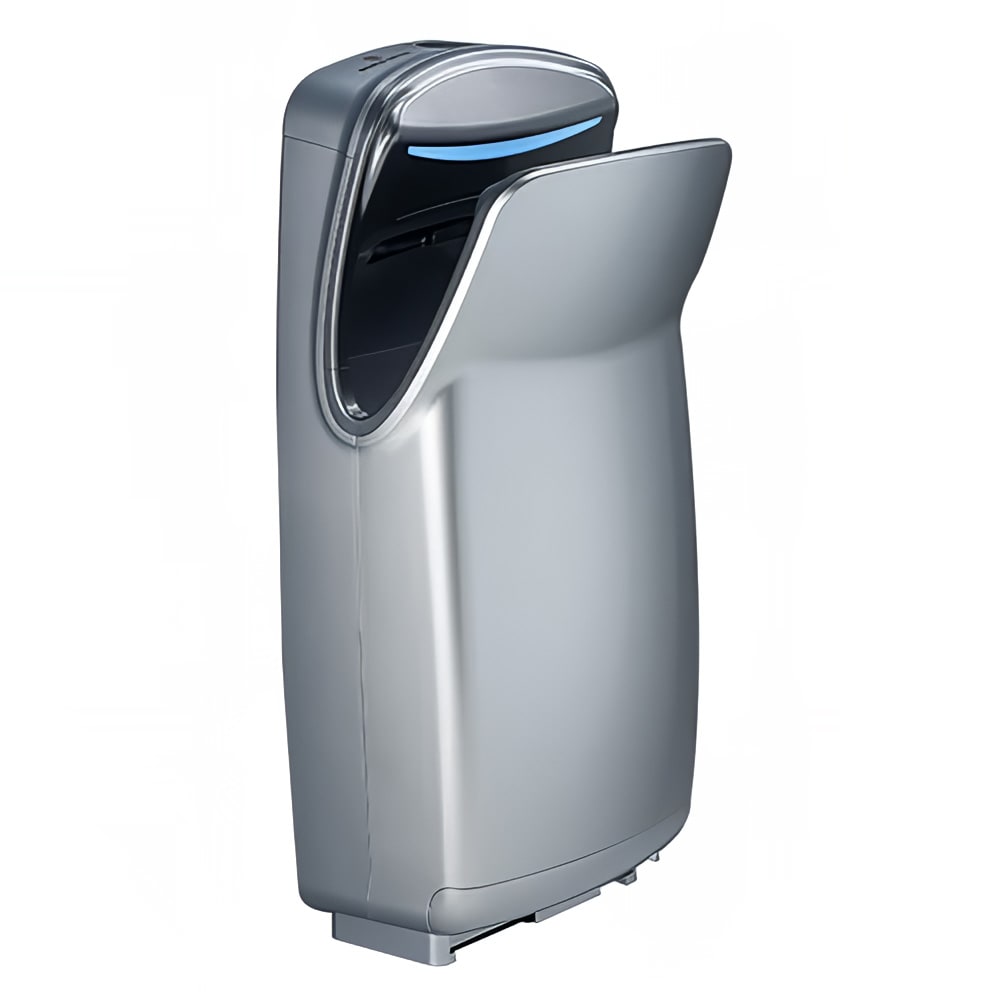 World Dryer V-649A Automatic Vertical Hand Dryer w/ 12 Second Dry Time - Plastic Housing, Silver, 110-120v