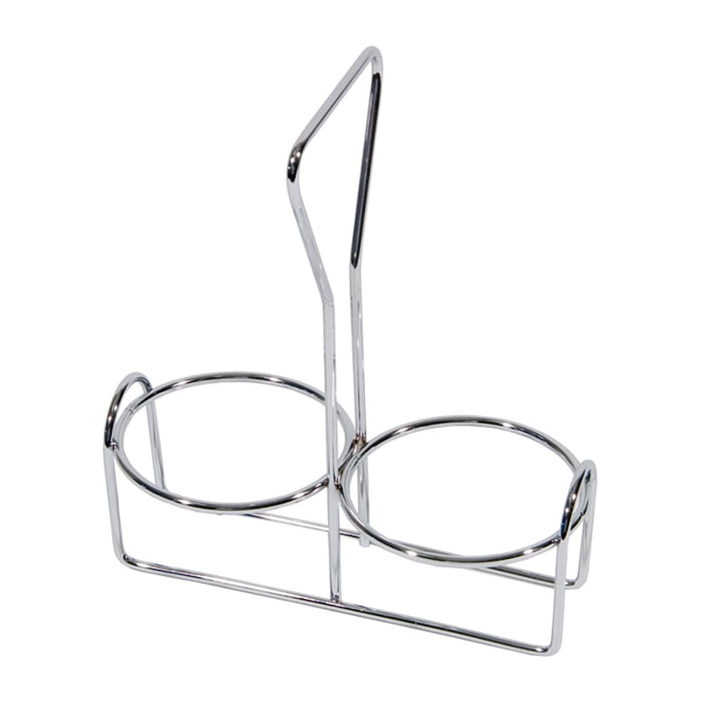 Town 2 Compartment Rectangular Condiment Caddy - Chrome Plated Wire (19825)