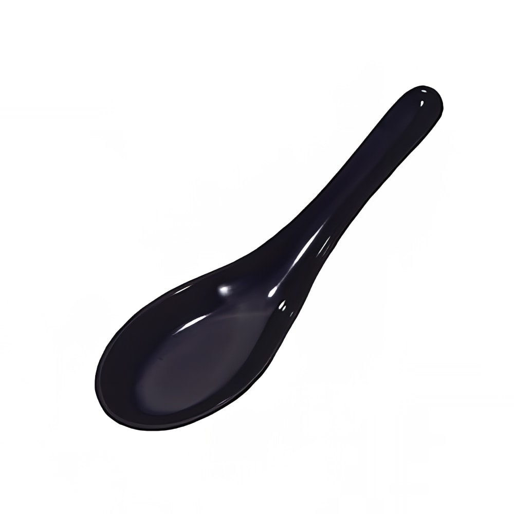 Town 1 oz Chinese Soup Spoon, Melamine Black, 5 5/8 in (22801B)
