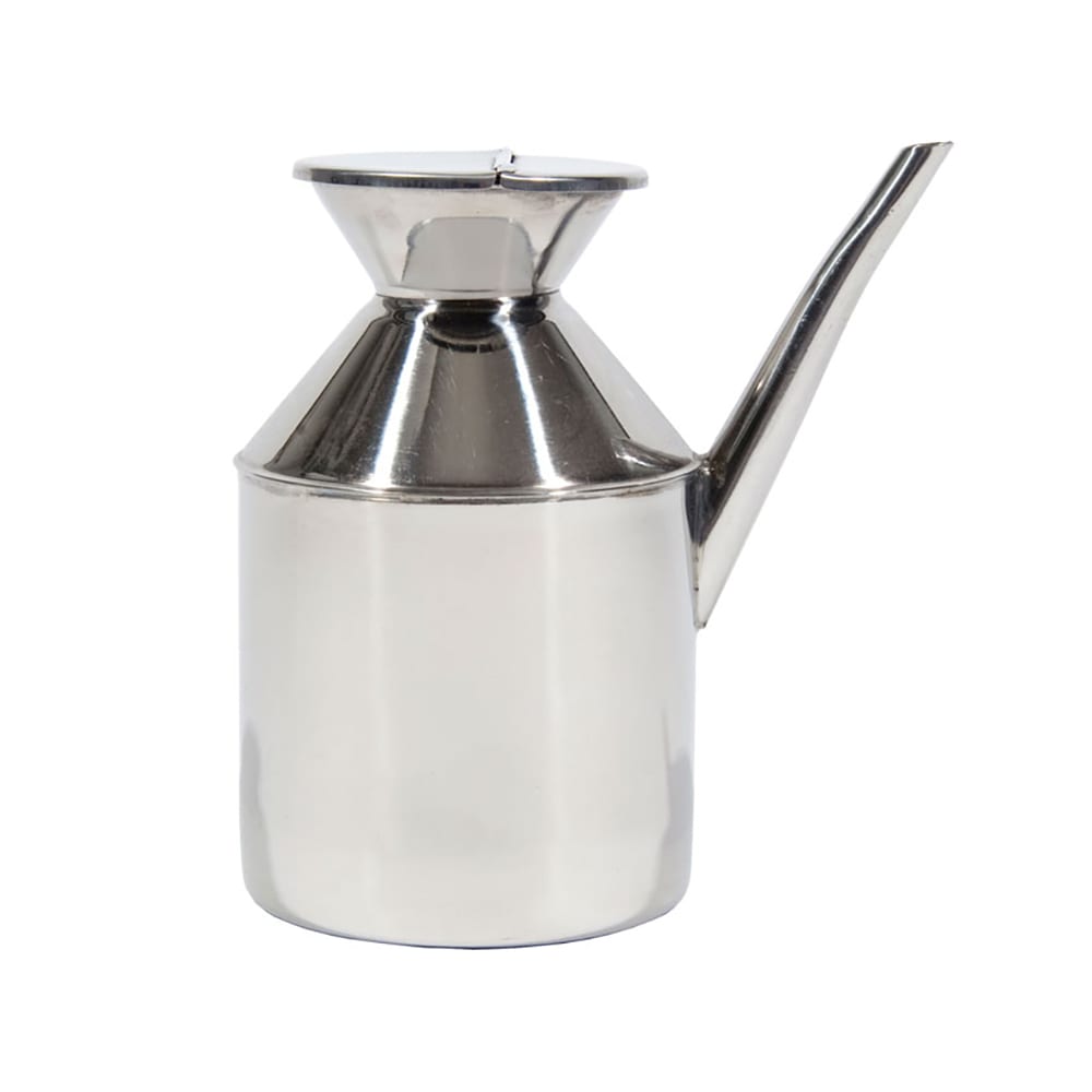 Town 48 oz Soy Sauce Dispenser, With Handle, Hinged Cover, Stainless (37596)