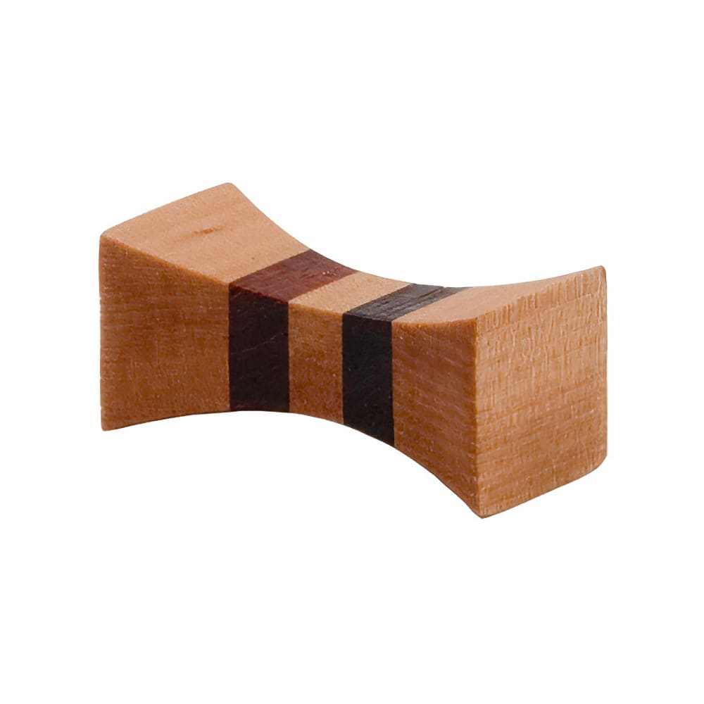 Town 1 3/4" Three Lined Hourglass Chopstick Rest - Wood, Natural (51330)